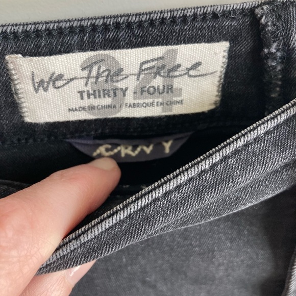 We the Free CRVY Lace Up Crop Wide Leg Jeans - Picture 4 of 8